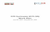 EITI Suriname (EITI-SR) Work Plan · 1.3 Formal establishment of a self-selected and representative MSG 1.3.1 Hold a symposium to inform stakeholders and secure commitment Min NR