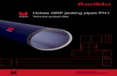 Hobas GRP jacking pipes PN1 · Production range of Hobas jacking pipes with flush GRP sleeve or stainless steel coupling (FS). Wall thicknesses of the individual pipe di-