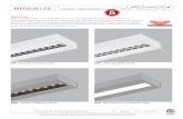 MEDIUS LED PENDANT DIRECT/INDIRECT€¦ · MEDIUS LED PENDANT DIRECT/INDIRECT ... individual, precisely molded TIR elements over each LED emitter, and further shield the source with