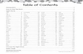 Table of Contents - Teacher Created · 2018. 2. 23. · “sight words” because they must be recognized instantly, on sight, for reading fluency. Many sight words do not follow