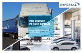 PRE CLOSED PERIOD UPDATE · transaction be prohibited due to concerns around VAPS market share accretion of the parties >On 17 January Regent Africa was sold for R697m >The parties