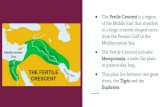 The Fertile Crescent is a region of the Middle East that ...mrsjensensocialstudies.weebly.com/uploads/8/8/1/2/... · The Fertile Crescent is a region of the Middle East that stretches