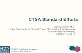 Elaine Collier, M.D. Data Standards in Clinical Trials ... · Data Standards in Clinical Trials: Maximizing Innovation by Standardization meeting October 19, 2012 ... Data Transfer