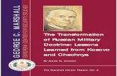 The TTransformation of RRussian MMilitary Doctrine: LLessons … · 2011. 5. 14. · The Transformation of Russian Military Doctrine: Lessons Learned from Kosovo and Chechnya By Alexei
