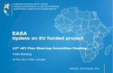 Update on EU funded project · EU funded projects Name Zone Amount SATA Sub-Saharan Africa 9.0 M€ CAASP Central Africa 2.2 M€ IASOM Malawi 2.5 M€ ASSP Zambia 3.0 M€ MASC Morocco