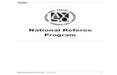 National Referee Program · 2018. 11. 20. · Introduction 6 National Referee Program – 2018-2019 Introduction This manual is an easy-to-use source of information regarding the