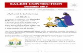 Advent & Christmas at Salem€¦ · FINK (Faith Inkubators) Confirmation for students in grades 7, 8 & 9, has the following on the December Calendar: Wednesday, Dec 6—FINK Learning