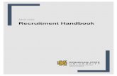 2019-2020 Recruitment Handbook · save a copy of your student-advising guide. “Favorite” employers and positions to get updates and recommendations from Handshake. Complete your