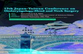 13th Japan-Taiwan Conference on Otolaryngology …Abstract submission opens: June 1 to August 20, 2015 13th Japan-Taiwan Conference on Otolaryngology-Head and Neck Surgery Date December