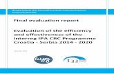 Final evaluation report - Interreg Croatia - Serbia · 2019. 11. 11. · Final Evaluation Report - Evaluation of the efficiency and effectiveness of the IPA Programme Croatia-Serbia