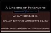 A Lifetime of Strengths - vanderbilt.edu · •I use my CliftonStrengthsresults to help me understand myself. My signature themes do not define me or limit me. •All of the strengths,
