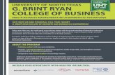 UNT JOINT MS/MBA PROGRAM: FULL˜TIME COHORT G. BRINT … · The UNT G. Brint Ryan College of Business and the College of Engineering o˜er a joint degree program which Today, more