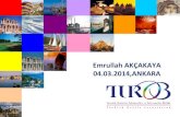 Emrullah AKÇAKAYA - COMCEC · Market Overview Tourism and Hospitality 34.9 M tourists visited Turkey in 2013; contributing $32,3 billion to the country’s income. The number of