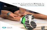 How To Successfully Return To Sport ... - Core Physiotherapy€¦ · sports science, exercise prescription and physiology, sports psychology and physiotherapy. I have worked with