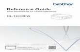 Reference Guide - Brother · [Maintenance] > [Improve Print Quality] > [Alignment]. 2 Press [Next]. 3 Press [Yes] after a confirmation message if a print quality check has been completed