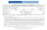 Research Report Update - Taglich Brothers · According to LMC Automotive, the level of automobile production in North America is projected to remain ... harshness) performance and