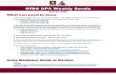 OTSG DPA Weekly Sends Sends (21 APآ  OTSG DPA Weekly Sends April 21, 2020 What you need to know 1.The