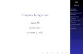CVT Sajid Ali Complex Integration Complex Integration Domainssali.seecs.nust.edu.pk/wp-content/uploads/Complex-Integr… · Sajid Ali SEECS-NUST October 2, 2017. CVT Sajid Ali Complex