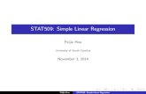 STAT509: Simple Linear Regressionpeople.stat.sc.edu/houp/Stat509/notes/SimpleLinearRegression.pdf · Hypothesis Tests in Simple Linear Regression I An important part of assessing