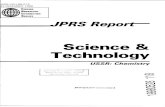 Science - DTIC · Science & Technology USSR: Chemistry JPRS-UCH-88-015 CONTENTS 23 December 1988 Aerosols UHF-Dielcometry-New Method for Studying Aerosols [A. Ya. Simonov, A. G. Sutugin;
