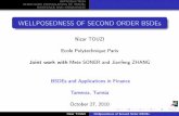 WELLPOSEDNESS OF SECOND ORDER BSDEsAdvanBSDEfin2010/slides/27.02... · 2010. 10. 27. · INTRODUCTION QUASI-SURE FORMULATION OF 2BSDEs EXISTENCE AND UNIQUENESS From standard to second
