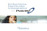 EchoVera NetSuite Integrator Seamless Bi-Directional Integration Between Palette & NetSuite NetSuite