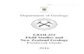 GEOL252 Field Studies and New Zealand Geology€¦ · Field Studies and New Zealand Geology Fieldwork Guide 2016 . GEOL 252 2016. Fieldwork Guide. Page 2 of 17 ∞ 1. Keeping a good