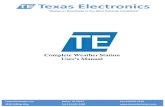 Complete Weather Station User’s Manual...Texas Electronics, Inc. Dallas, TX 75237 Fax.214.631.4218 4230 Shilling Way Tel.214-631-2490 Complete Weather Station User’s Manual “Relied