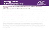 Progression to A Level English Literature at Prior ... · College Why choose to study English Literature? If you are considering studying towards an English Literature A Level, you