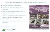 Genomic management of animal genetic diversity€¦ · Genomics is the detailed analysis of the DNA of an animal with high-troughput techniques (DNA-chips) from 10.000 SNPs (10k)