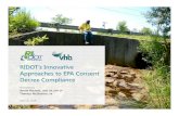 RIDOTâ€™s Innovative Approaches to EPA Consent Decree Consent Decree Requirements Drainage system inventory