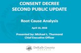 CONSENT DECREE SECOND PUBLIC UPDATE...• DeKalb County’s Consent Decree is an enforcement action initiated in 2009 by the Environmental Protection Agency (EPA) and Environmental