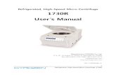Refrigerated, High-Speed Micro Centrifuge 1730R€¦ · 3 Refrigerated, High-Speed Micro Centrifuge, 1730R This manual is for the users who operate the device for the first time.