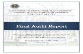 Final Audit Report - OPM.gov · Report No. 1C-CY-00-17-047 . October 9, 2018 . EXECUTIVE SUMMARY . Audit ofthe Federal Employees Health Benefits Program . Why Did We Conduct the Audit?