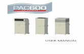 USER MANUAL - Air Comfort Services Pty Ltd · SPARE PARTS LIST Description Part Number Fan Module PAC600 – CF1 Fan Speed Controller PAC600 – CF1 FSC Activated Carbon 595 x 595