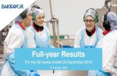 Full-year Results3 Disclaimer – Forward-looking statements This full-year results presentation, prepared by Bakkavor Group plc (the "Company"), may contain forward-looking statements