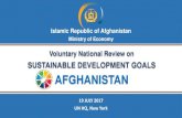 SUSTAINABLE DEVELOPMENT GOALS AFGHANISTAN · Afghanistan Brief Outlook Afghanistan is a mountainous landlocked country with 29.7 million Population (2017 est.); 3.6 % GDP growth rate