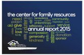 the center for family resources · Mr. and Mrs. Tim Pollock Pollock Paper Publix Super Markets R. F. Knox Mr. and Mrs. Saher L. Rizk Dr. Frances E. Roberson Mr. Tom Rogers Ms. Toni