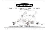 20 12A Electric Lawn Mower - media.tractorsupply.com...20" 12A Electric Lawn Mower MO12B00. 2 ... • The grass catcher components, discharge cover, and trail shield are subject to