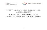 WEST MIDLANDS COMBINED AUTHORITY A SECOND … · Combined Authority (WMCA) area in November 2015 enabled significant devolution of powers, funding and responsibilities and marked