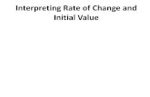 Interpreting Rate of Change and Initial Value · Rate of Change – Increasing or Decreasing •When the rate of change is positive, the linear function is increasing.In other words,
