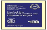 Hanford Site Waste Stabilization and Disposition …...DOE, Fluor Hanford, Incorporated, (FH) and its subcontractors manage and perform WSD project activities. In addition to FH activities,