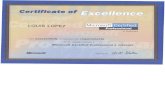 Certificate of LOUIS LOPEZ Excellence Microsoft ...€¦ · 6/3/2019  · Certificate of LOUIS LOPEZ Excellence Microsoft Professional + Internet Has successfully completed the requirements