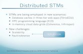 Distributed STMs - INESC-IDmcouceiro/eurotm/wtm2012/... · 2012. 4. 18. · Distributed STMs STMs are being employed in new scenarios: Database caches in three-tier web apps (FénixEDU)