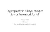 Cryptography in AllJoyn, an Open Source Framework for IoT · 2017. 6. 6. · ECDHE_ECDSA Key Authentication Exchange GUIDs, Auth Version, Auth Suites, Key Exchange Key Authentication