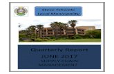 Quarterly Report JUNE 2017 QUARTERLY REPORT... · 2017. 7. 31. · SUPPLY CHAIN MANAGEMENT: QUARTERLY REPORT FOR APRIL TO JUNE 2017 (QUARTER 4) Report by the Executive Director Financial