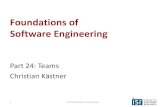 15-313 Foundations of Software Engineeringckaestne/15313/2016/24-29...continuous testing •frequent merges, daily builds –2-5 weeks integration and testing (“zero- ... threats,