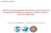 Impacts of meteorological parameters and …...VMET and VEMIS are generally comparable. In DJF, both MAD and APDM values in VMET are 2 times of those ... and J. Cao (2016), Impacts