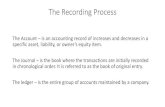 The Recording Processedtech.palmbeachstate.edu/purickh/My-Power-Points/... · 2016. 5. 2. · The Recording Process The Account –is an accounting record of increases and decreases
