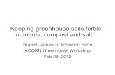 Keeping greenhouse soils fertile: nutrients, compost and saltEstimated fertilizer rates to increase SME (ppm) nutrient levels Pounds/1000 sq. Ft to raise N approx. 10 ppm Blood meal